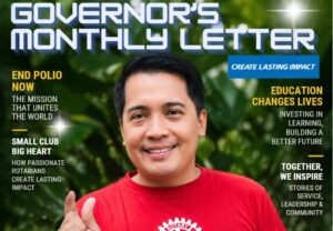District Governor’s Message – October 2026