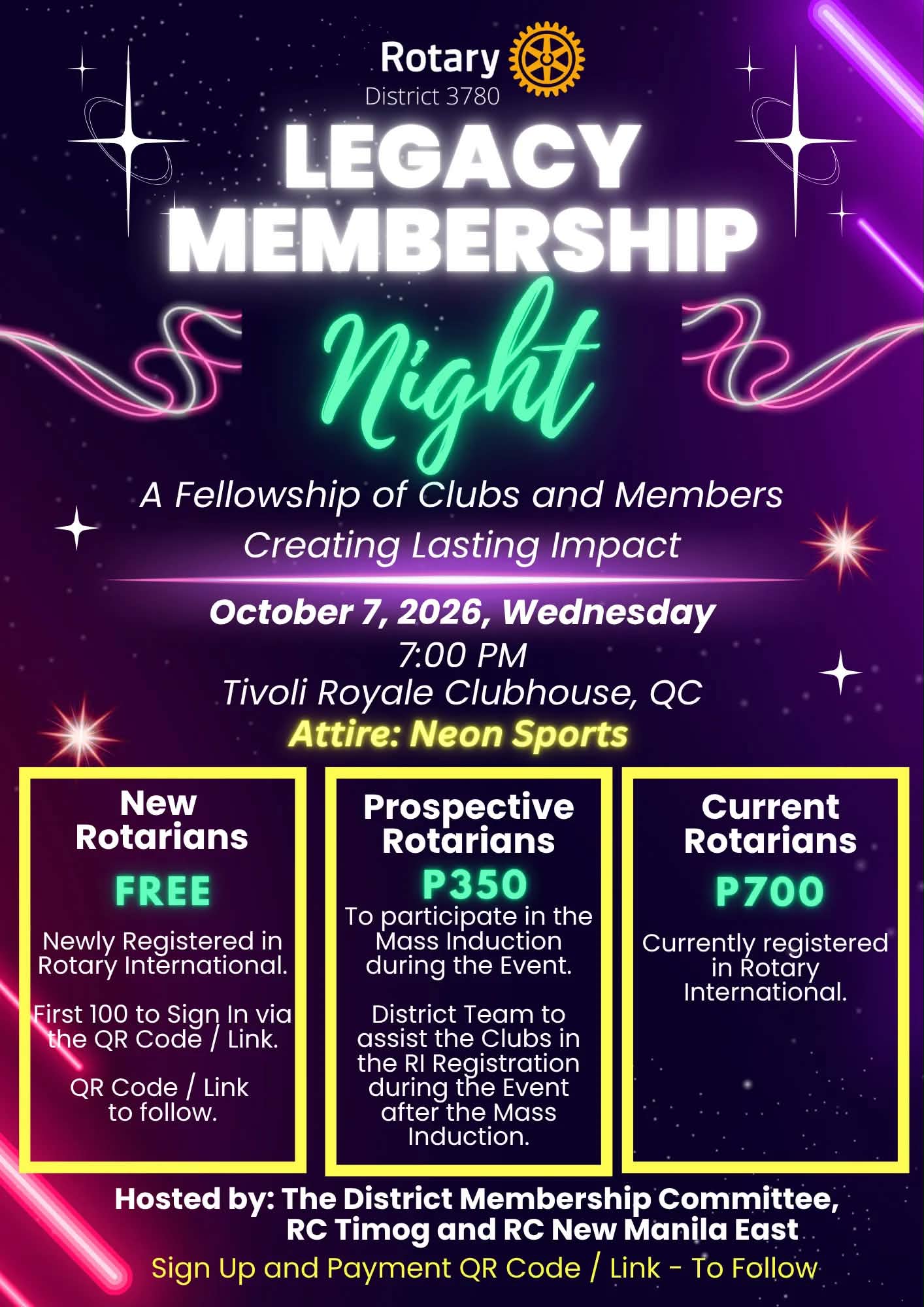 Legacy Membership Night