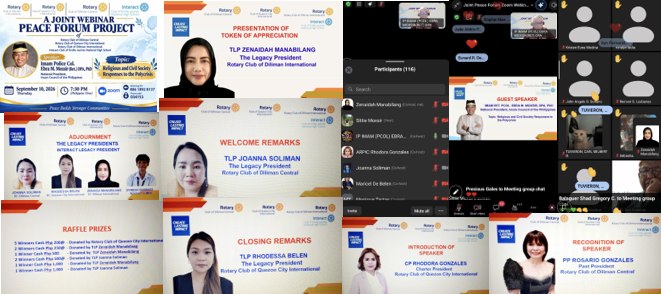 Peace Forum Project: A Joint Webinar on Peacebuilding and Social Responsibility