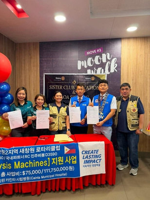 Rotary Club of Pag-asa Advances Global Grant for Hemodialysis Machines